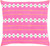 18" Pink and White Tribal Stripe Square Throw Pillow - Down Filler - IMAGE 1
