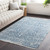 2.5' x 9' Traditional Style Blue and Gray Rectangular Area Throw Rug Runner - IMAGE 2