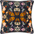 18" Black and Orange Digitally Printed Botanical Square Throw Pillow Cover - IMAGE 1