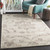 6' x 9' Persian Floral Style Gray and Beige Hand Tufted Wool Rectangular Area Throw Rug - IMAGE 2