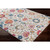 9'3" x 12'6" Floral Pattern Blue, Orange and Gray Rectangular Machine Woven Area Rug