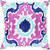 18" Blue and Pink Effulgence Square Woven Throw Pillow Cover - IMAGE 1