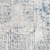 6.5' x 9.5' Distressed Ivory and Denim Blue Rectangular Area Throw Rug