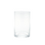 Hand Blown Cylindrical Glass Candle Holder - 6" - Clear - IMAGE 1