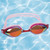 7" Pink Mirrored Competition Swimming Goggles - IMAGE 2