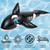 6.25' Inflatable Killer Whale Children's Pool Float Rider with Handles - IMAGE 5