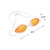 8.5" Orange Competition Swimming Pool Goggles - IMAGE 5