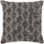 20" Transitional Style Black and Gray Square Throw Pillow Cover - IMAGE 1