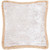 20" Chiffon White and Beige Square Throw Pillow - Down Filler - IMAGE 1