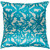 20" Blue Woven Square Throw Pillow, Down Filler - IMAGE 1