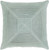 20" Gray Pleated Square Throw Pillow with Knife Edge - Poly Filled - IMAGE 1