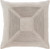 18" Beige Pleated Square Throw Pillow - Down Filler - IMAGE 1