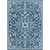 2' x 3' Traditional Style Navy Blue and White Rectangular Area Throw Rug - IMAGE 1