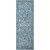 2.5' x 7.25' Ornate Motifs Gray and Sky Blue Rectangular Area Throw Rug Runner - IMAGE 1