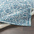 2.5' x 7.25' Ornate Motifs Gray and Sky Blue Rectangular Area Throw Rug Runner - IMAGE 4