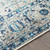 2.5' x 7.25' Transitional Style Blue and Gray Rectangular Area Throw Rug Runner