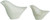 Set of 2 White Solid Bird Figurines Table Accent Decor 6.5" - IMAGE 4