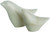 Set of 2 White Solid Bird Figurines Table Accent Decor 6.5" - IMAGE 1
