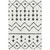2' x 3’ Moroccan Bohemian Design White and Black Rectangular Area Throw Rug - IMAGE 1