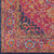 10' x 14' Orange and Blue Oriental Floral Patterned Rectangular Machine Woven Area Rug - IMAGE 4