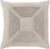 18" Beige Pleated Seamless Pattern Square Throw Pillow - Polyester Filler - IMAGE 1
