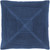 22" Navy Blue Pleated Seamless Pattern Square Throw Pillow Cover - IMAGE 1
