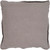 18" Solid Taupe Gray Finish Square Woven Throw Pillow Cover with Flange Edge - IMAGE 1