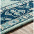 9' x 13' Traditional Style Teal Blue and Ivory Rectangular Area Throw Rug - IMAGE 6