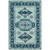 9' x 13' Traditional Style Teal Blue and Ivory Rectangular Area Throw Rug - IMAGE 1