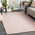 9' x 13' Geometric Pink and Cream White Rectangular Area Throw Rug