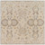 9.75' x 9.75' Floral Design Brown and Gray Square Area Throw Rug - IMAGE 1