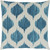 22" Blue and White Seamless Patterned Square Throw Pillow - Down Filled - IMAGE 1