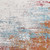 9.5' x 13' Distressed Finish Orange and Blue Rectangular Area Throw Rug