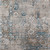 7.5' x 11.1' Distressed Finish Blue and Brown Rectangular Area Throw Rug