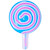6' Inflatable Blue and Pink Swirl Lollipop Pool Float - IMAGE 1