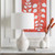 25" White Ceramic Body with White Linen Shade Hand Finished Table Top - IMAGE 2