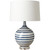 26.5" Blue and White Glazed Ceramic Body with White Linen Shade Table Lamp - IMAGE 1