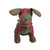 11" Red and Green Plaid Dog with Bells Christmas Decoration - IMAGE 1