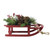 15" Red Berry and Pine Cones Wooden Sleigh Christmas Table Top Decoration - IMAGE 2