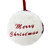 7.5" Red and White "Merry Christmas" Faux Fur Decorative Christmas Disc Ornament - IMAGE 1