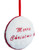 7.5" Red and White "Merry Christmas" Faux Fur Decorative Christmas Disc Ornament - IMAGE 2