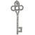 10" Silver Antique Finish Rhinestone Embellished Key Christmas Ornament - IMAGE 2