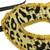 Big Cat Animal Print Halloween Mask with Sequins - 7" - Gold and Black - One Size - IMAGE 2