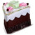 4" Brown and Green Sliced Chocolate Cake with Flower Christmas Ornament - IMAGE 3