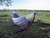 102” Blue and Green Striped Brazilian Style Hammock with Stand - IMAGE 2