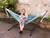 110” Blue and White Striped Sunbrella Brazilian Style Hammock with Stand - IMAGE 4