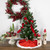 18" Red and White Traditional Mini Christmas Tree Skirt - IMAGE 3