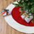 Traditional Velveteen Christmas Tree Skirt - 26" - Red and White - IMAGE 1