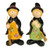 Club Pack of 36 Black and Brown Friendly Witch Halloween Tabletop Figurines 8" - IMAGE 1
