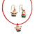 Club Pack of 288 Red Santa Claus Women Adult Christmas Jewelry Set Costume Accessories - One Size - IMAGE 1